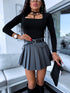 CORRUGATED shorts + belt GIFT "AMELIA" - Gray PRE-ORDER